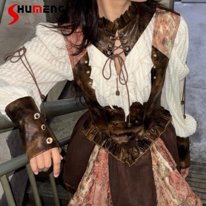 

Japanese Special Design Dress Casual Strap Vestidos Autumn Women's Cool Y2k Punk Style High-waisted Slimming Dresses For Ladies