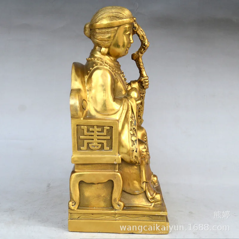 Brass Black Old Lady Figurine Black Mother Bronze Statue Ornament Crafts