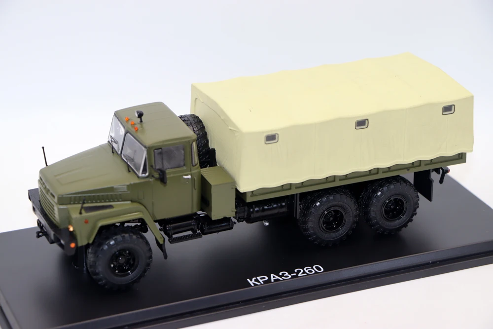 New SSM 1 43 KRAZ-260 Flated with Tent ON-BOARD Military USSR Truck By Start Scale Models Diecast for Collection