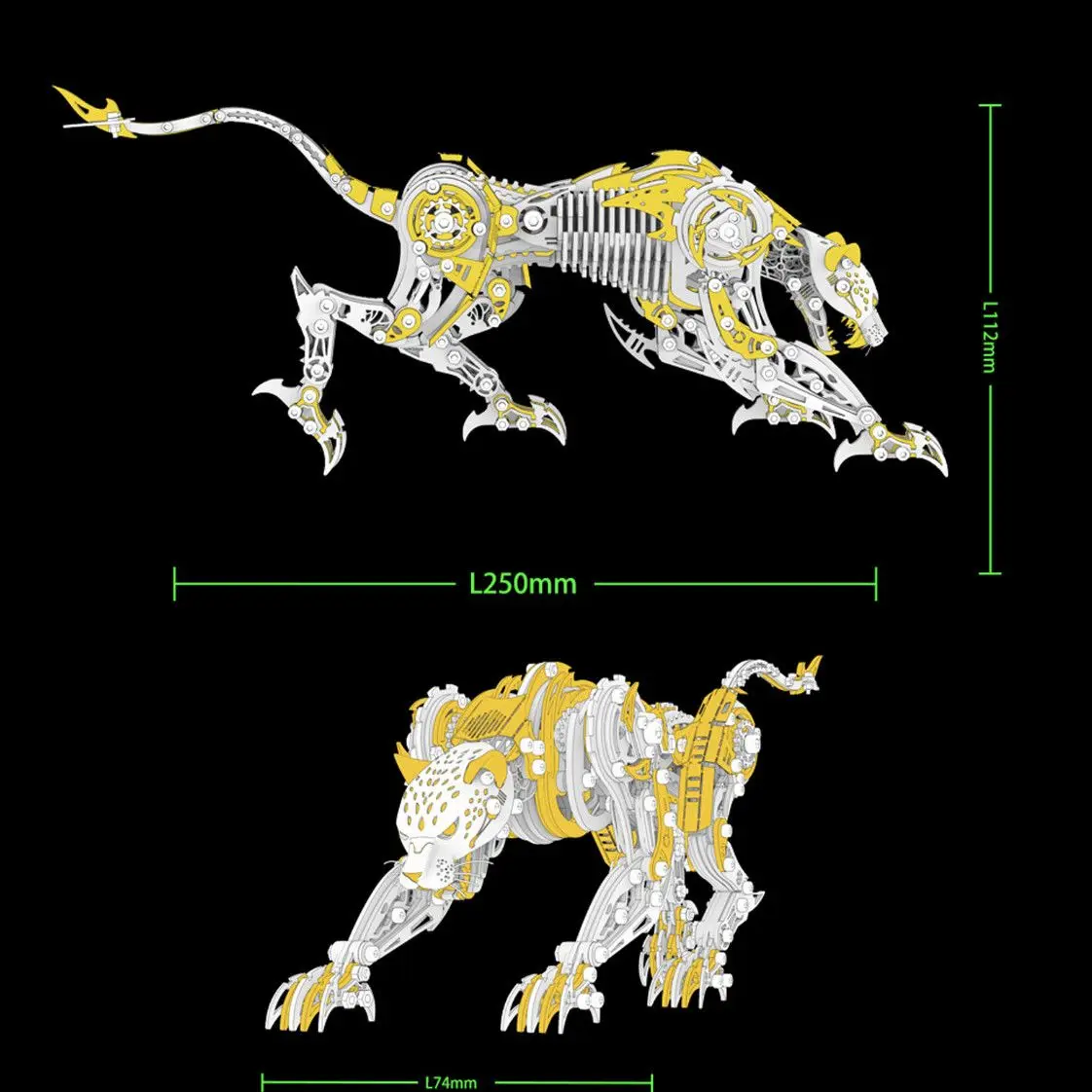 Mechanical tide play metal leopard 3d three-dimensional puzzle metal assembly model hand-assembled ornament toy boy gift view 5