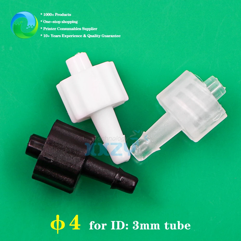 20PCS Ink Tube Connector Inkjet Printer Parts Pipe Joint Plastic Luer Connector Hose Adapter Inner Screw Quick Coupling