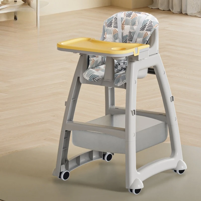 كرسي مرتفع للأطفال، كرسي طاولة طعام منزلي، مطعم متعدد الوظائف، فندق، كرسي مرتفع للأطفال تجاري بعجلات عالمية #6