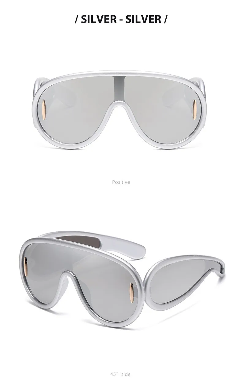 Integrierte Brille, Sonnenbrille, großes Gesicht, Sonnenbrille für Männer und Frauen, modische Krötenbrille, Sonnenbrille 3950 – Detail 20