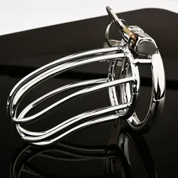 Male Chastity Device Metal Cock Cage Erotic Urethral Lock Sex Toys For Men Gay Bondage Belt Penis Ring Alternative Adult Toy