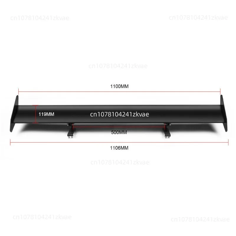 No punching single-layer aluminum alloy tail wing hatchback car fixed wind wing spoiler