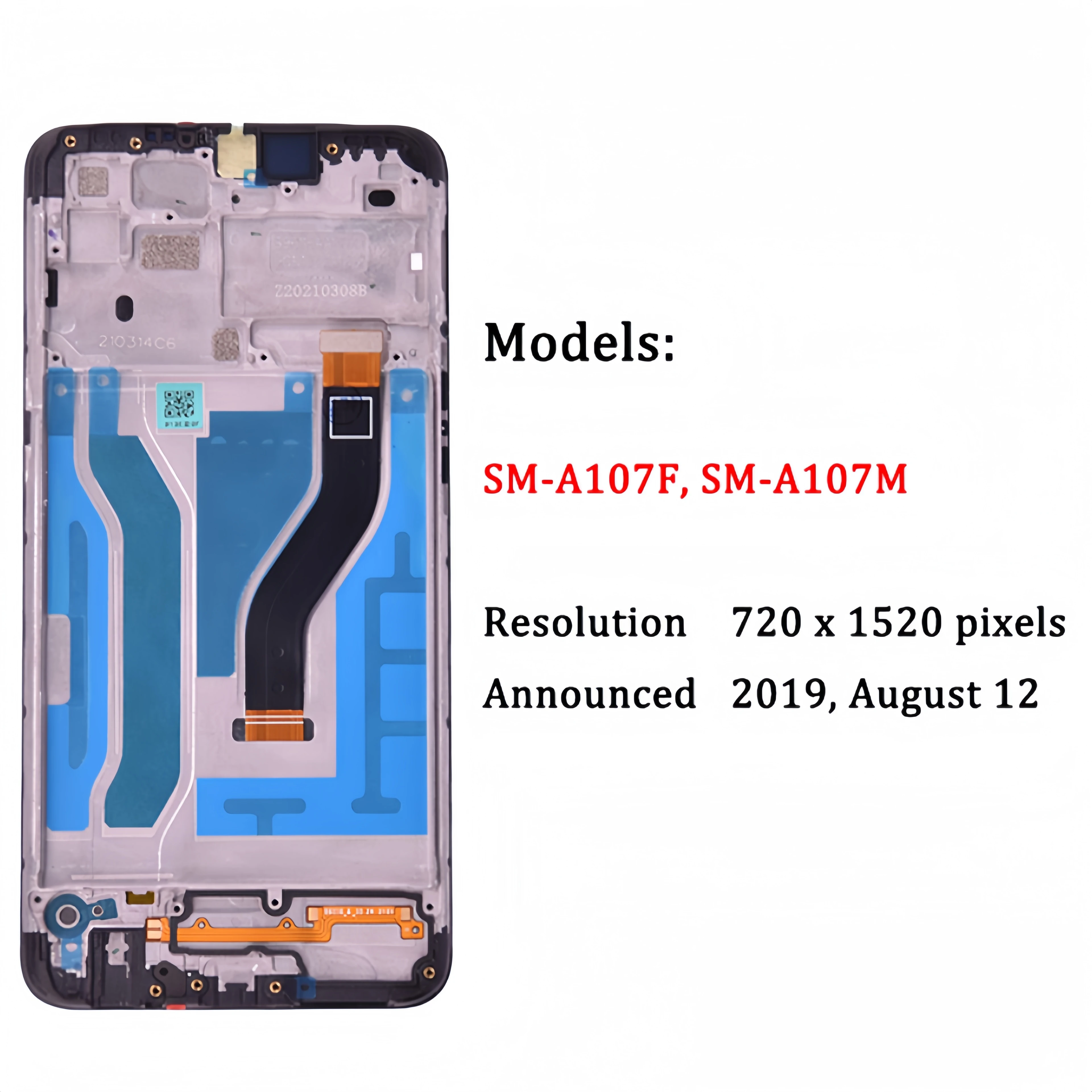 LCD Display Touch Screen Digitizer Assembly Replacement, for Samsung Galaxy A10S, A107, SM-A107F, SM-A107M