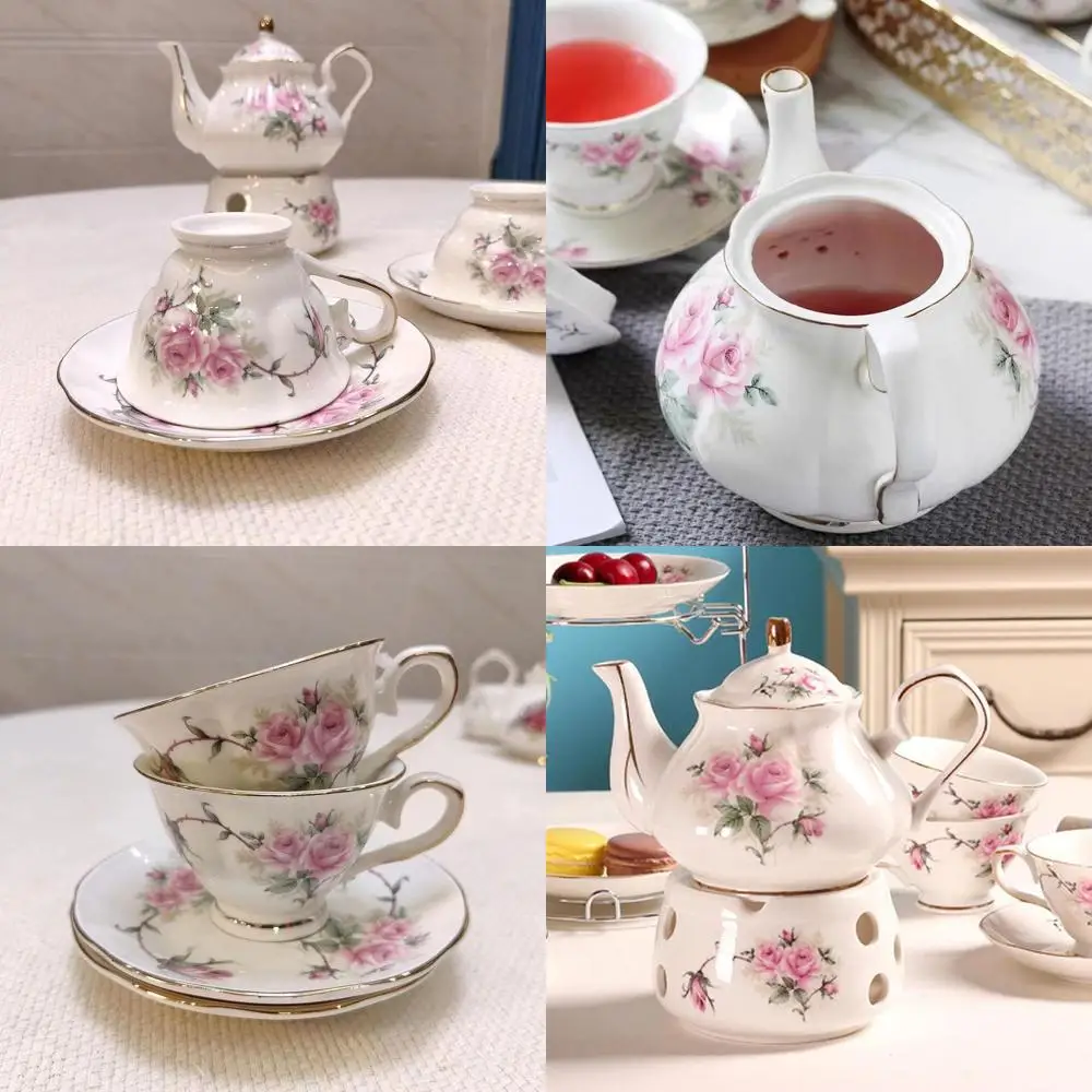 

Элегантный европейский роскошный керамический подарочный набор для чая и кофе с камелией, идеально подходит для Дня матери, дней рождения, Рождества и специальной Occa