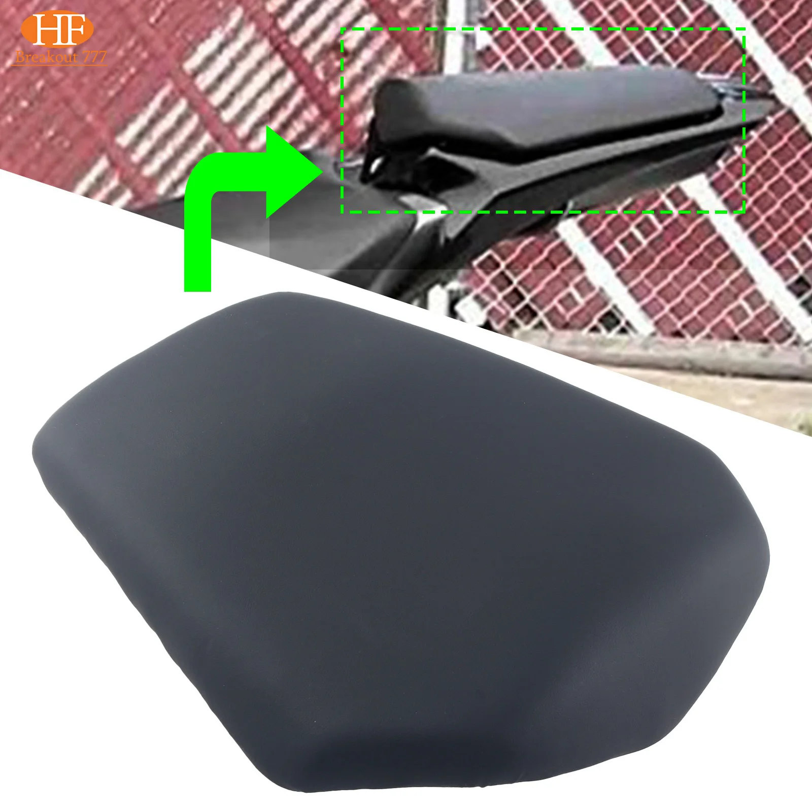 

For HONDA CBR1000RR 2008-2014 Motorcycle Seat Rear Passenger Black Leather Seat Cushion Pillion Pad