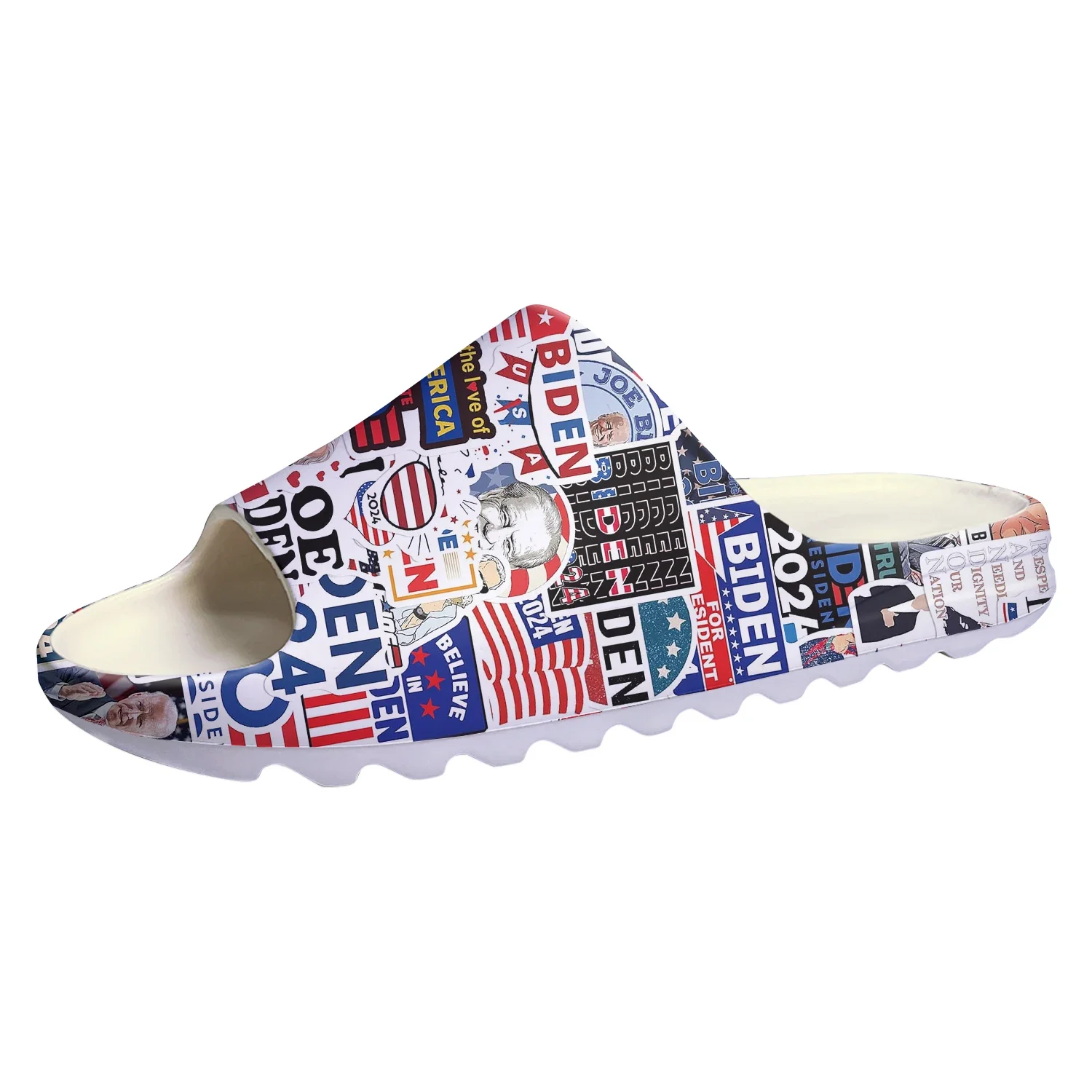 

Biden Harris 2024 America president Soft Sole Sllipers Home Clogs Step On Water Shoes Mens Women Teenager Step in Custom Sandals