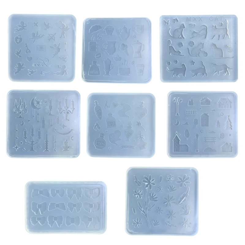 

Flower Bowknot Silicone Mould for Clay Molds Resin Cast Mold DIY Keychain Pendant Mini Accessory Mould R3MC