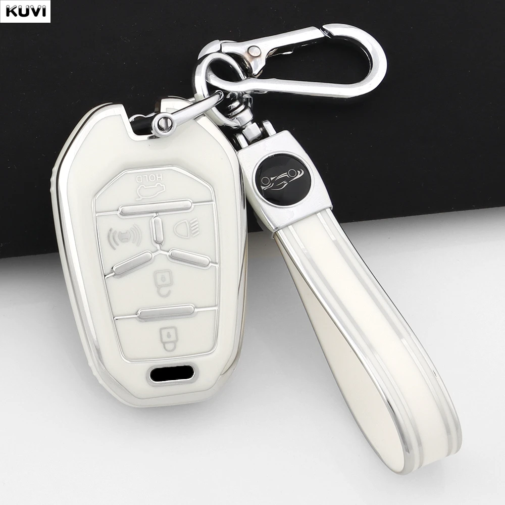 5 Buttons New TPU Car Remote Smart Key Case Cover Fob Keychain Shell For Ssang Yong 2020 G4 Rexton SsangYong Keyless Accessories