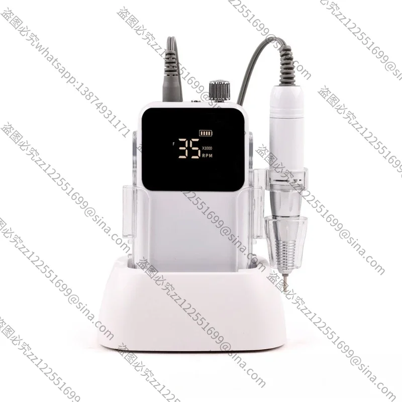Suitable for Rechargeable Nail Polisher 35000 Rpm Without Shaking Hands, Portable Display Electric Nail Polisher