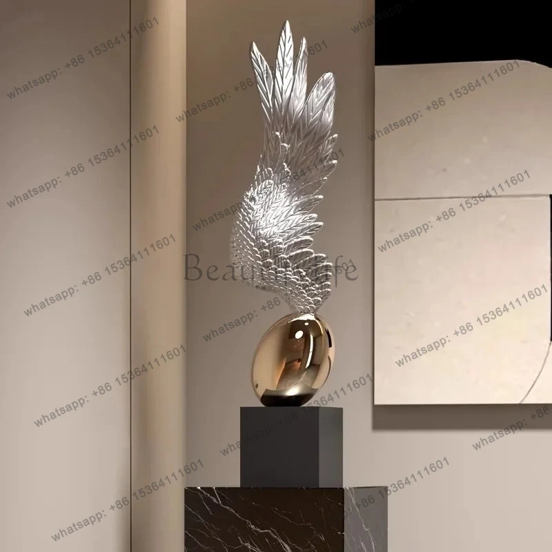 Art Angel Wings Ornament Hotel Lobby Floor to Floor Decoration Staircase Corner Entrance Sales Office Model Room Niche