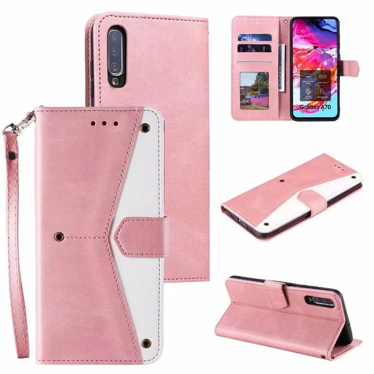 Colour Blocking Case Flip Leather Wallet Phone Anti-fal Case for iPhone6 7 8 X XR SE/2/3 11 12 13 14 15 Max Pro Promax Plus mini