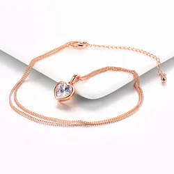 Top Quality Heart Crystal Rose Gold Color Fashion Pendant Jewelry Made with Austria Crystal ZYN129 ZYN130