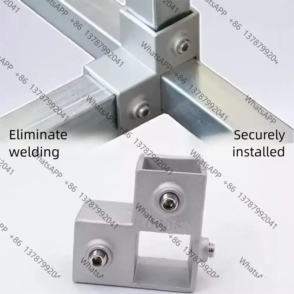 20/25/30/40mm Weld-Free 3D Square Tube Connector, Aluminum Alloy Pipe Joint for DIY Shelving