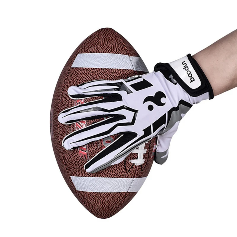 2PCS American Baseball Gloves Full Finger Breathable Anti-slip Silicone Football Gloves Outdoor Sport Hiking Gloves