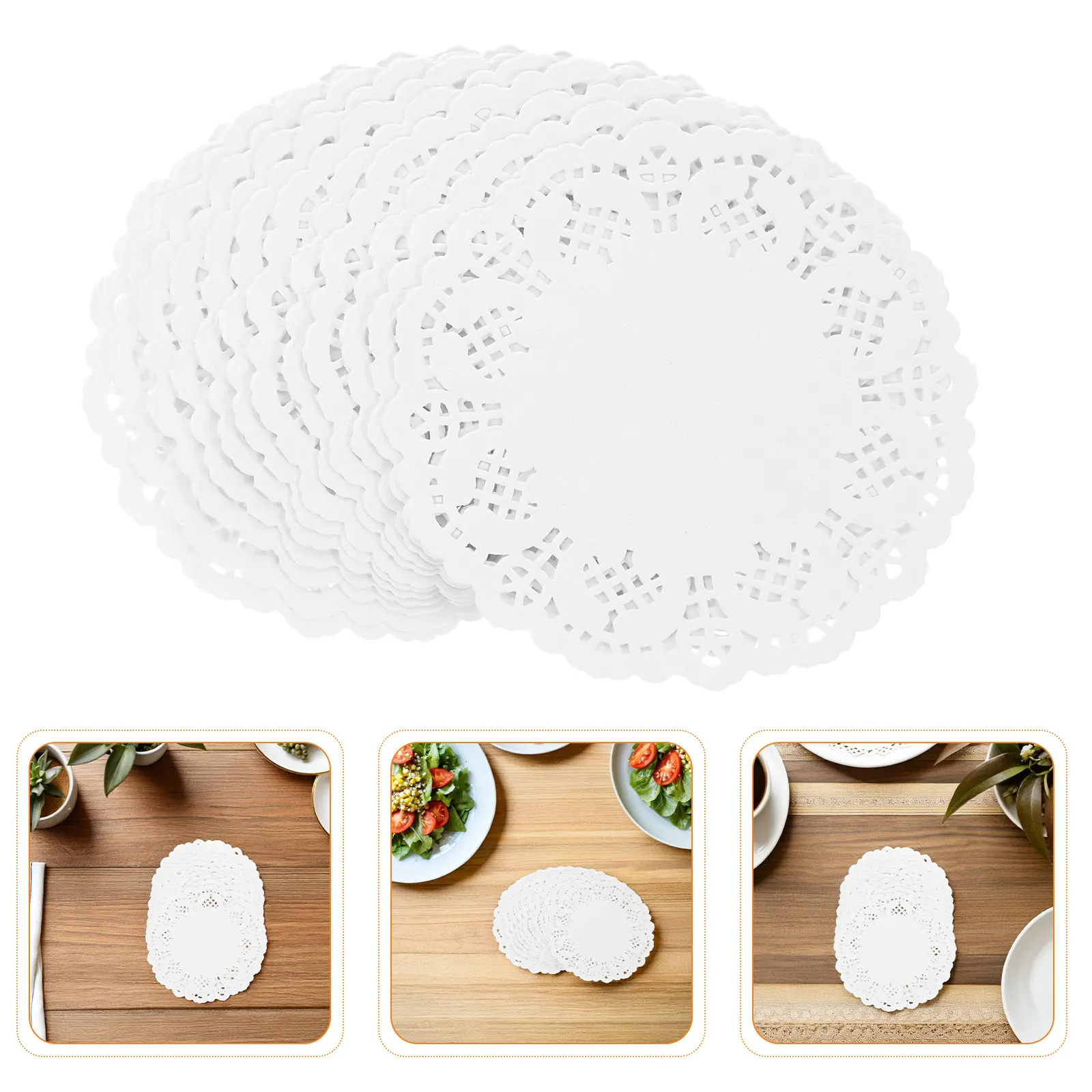 

700Pcs Elegant Round Lace Paper Doilies 4.5inch for Wedding Shower and Buffet Tables Paper Food Liners Table Decor Doilies