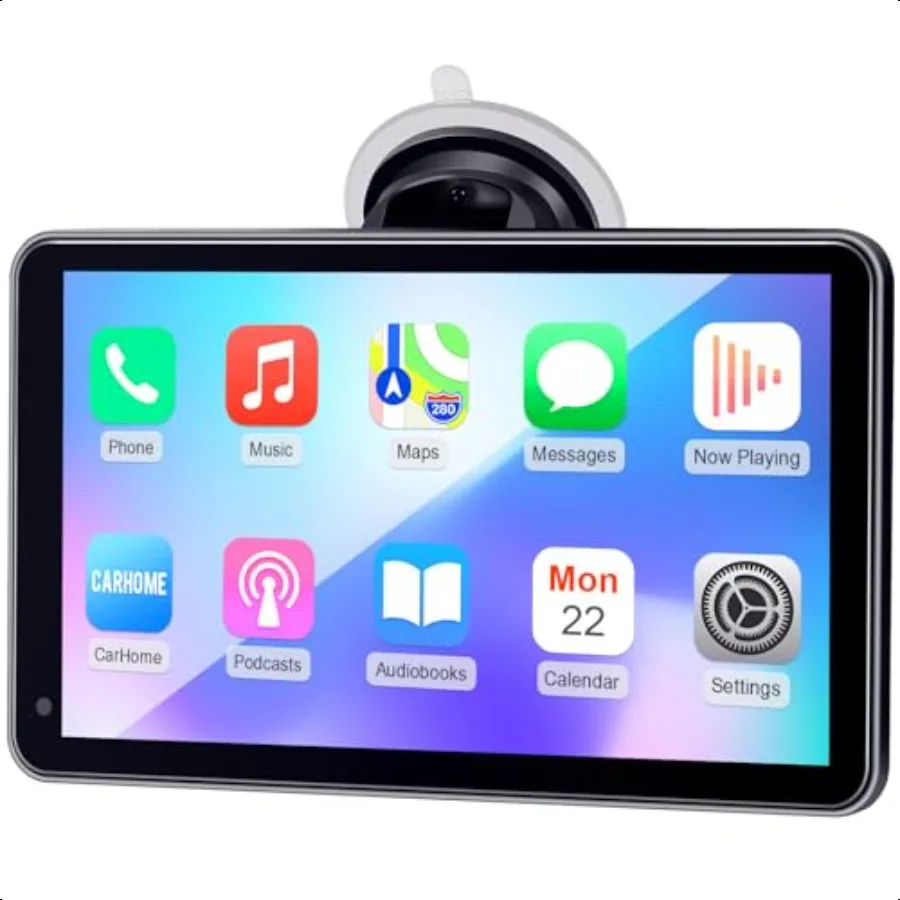 Carplay لشاشة السيارة المحمولة Apple: سهلة الإعداد 7 بوصة Android Auto Wirel Car Play Touchscreen مع GPS Navigation Bluetooth F #1