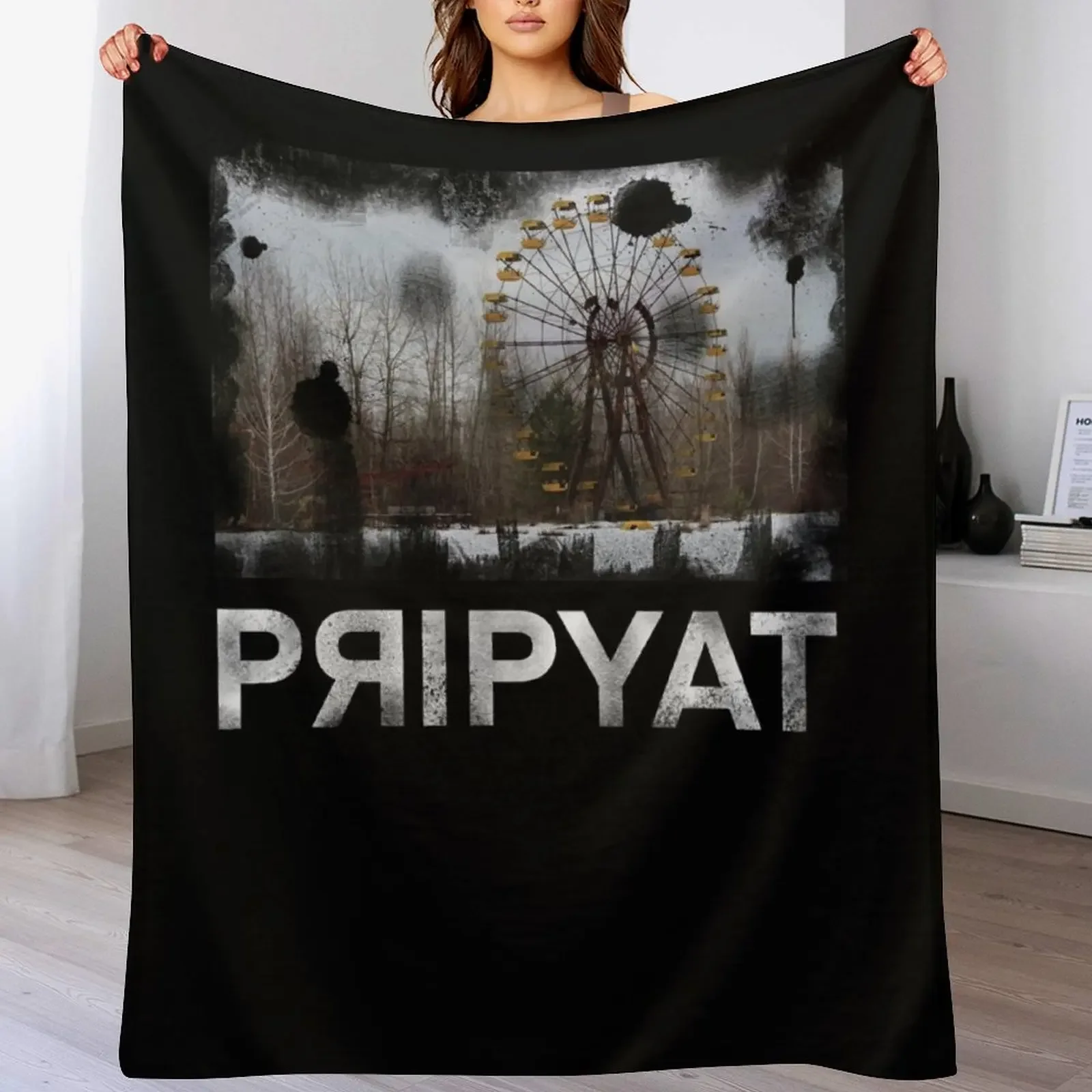 

Chernobyl Throw Blanket Hairys Quilt Personalized Gift Vintage Blankets