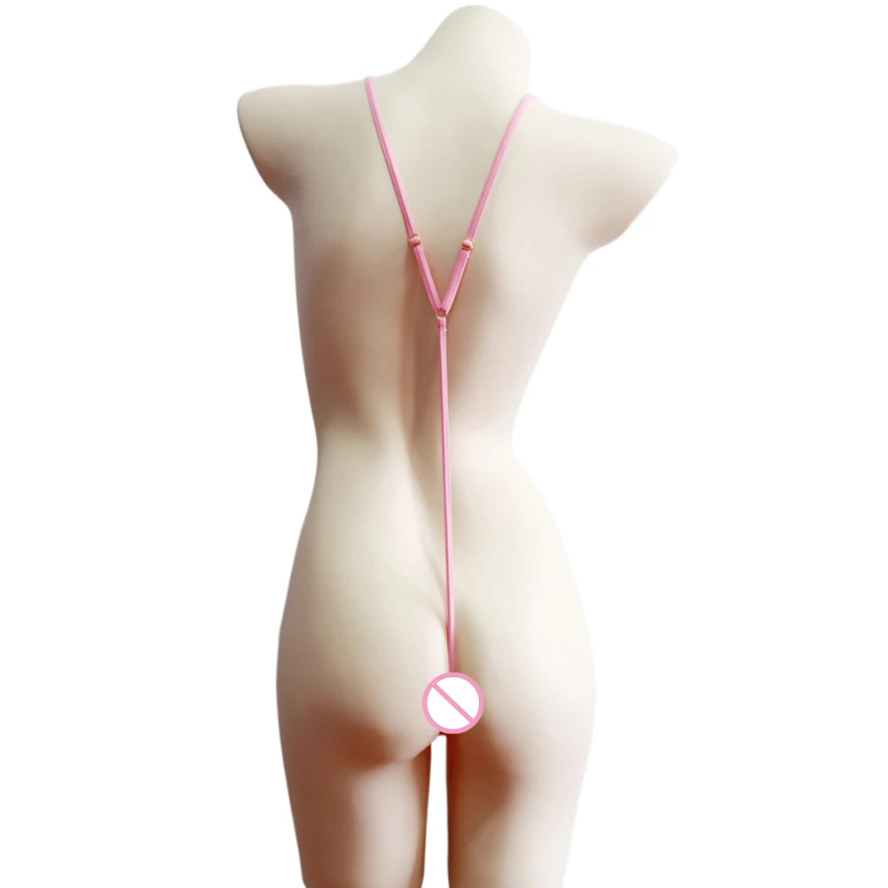 المرأة اليابانية ثلاث نقاط بذلة بيكيني جوفاء ملابس السباحة الضيقة جنسي الملابس الداخلية البوليستر أسود/أبيض/وردي/أحمر/أزرق #4