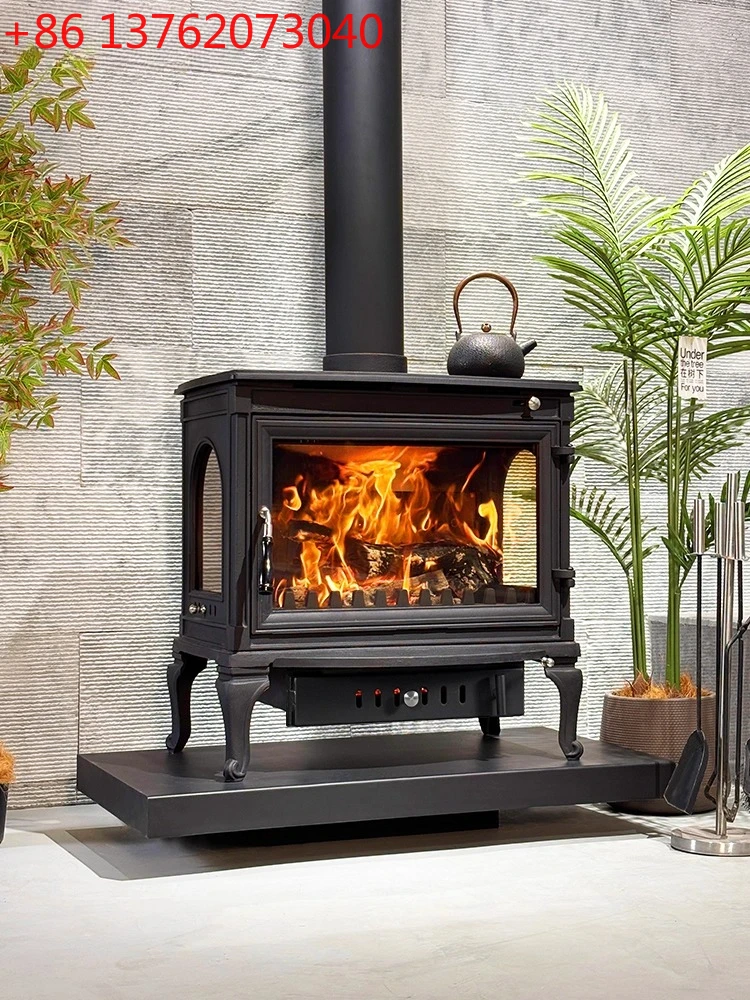 Modern home independent villa living room rural bed and breakfast cast iron heater