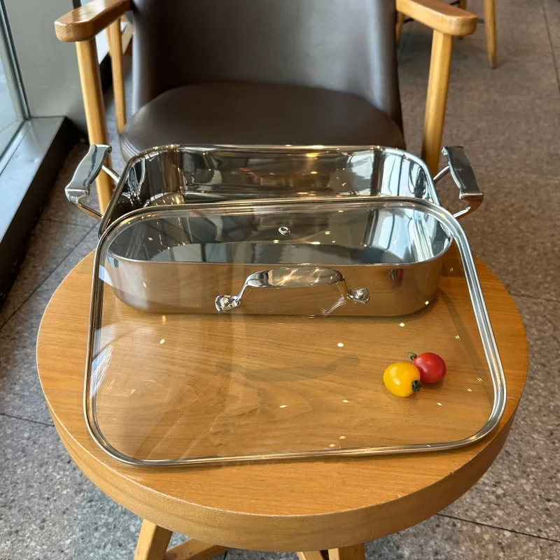 

Stainless Steel Fish Grill Pan Mirror Polished Nonstick Roasting Pans Oven & Stovetop Baking Tray Kitchen Cooking Cookware