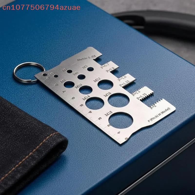 For Measuring Screw Pitch Bit Bolt Nut Screw M3-M18 Thread Checker Screw Measurement Ruler Stainless Steel Caliper Metric