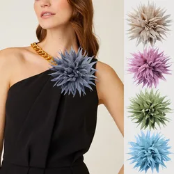 13CM Fashion Fabric Chrysanthemum Brooch Fabric Flower Corsage Delicate Fashion Lapel Pin Girls Ladies Accessories Party Jewelry