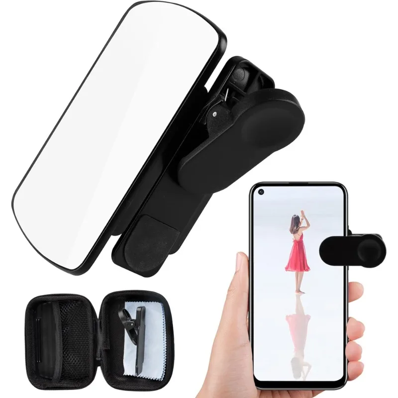 Adjustable Smartphone Camera Mirror Reflection Clip Kit Camera Selfie Reflector Travel Phone Shooting Tool for Photographers