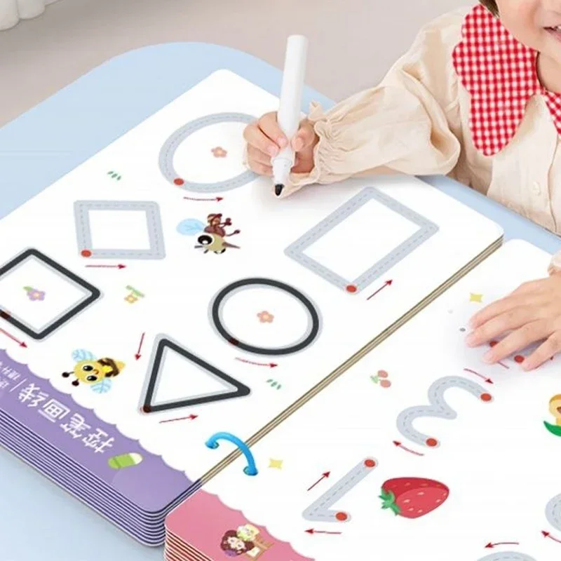 Magic Practice Copybook Control Training Book riutilizzabile Magical Tracing cartella di lavoro bambini Montessori Drawing Education Stationery