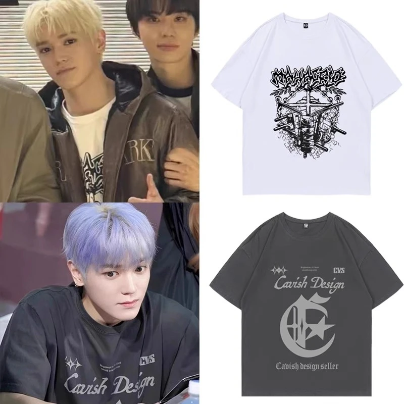 

KPOP NCT127 Taeyong Same Short Sleeve T Shirt Women Men Harajuku Tops Streetwear Hip Hop Aesthetic Graphics Tshirt Cotton Tees