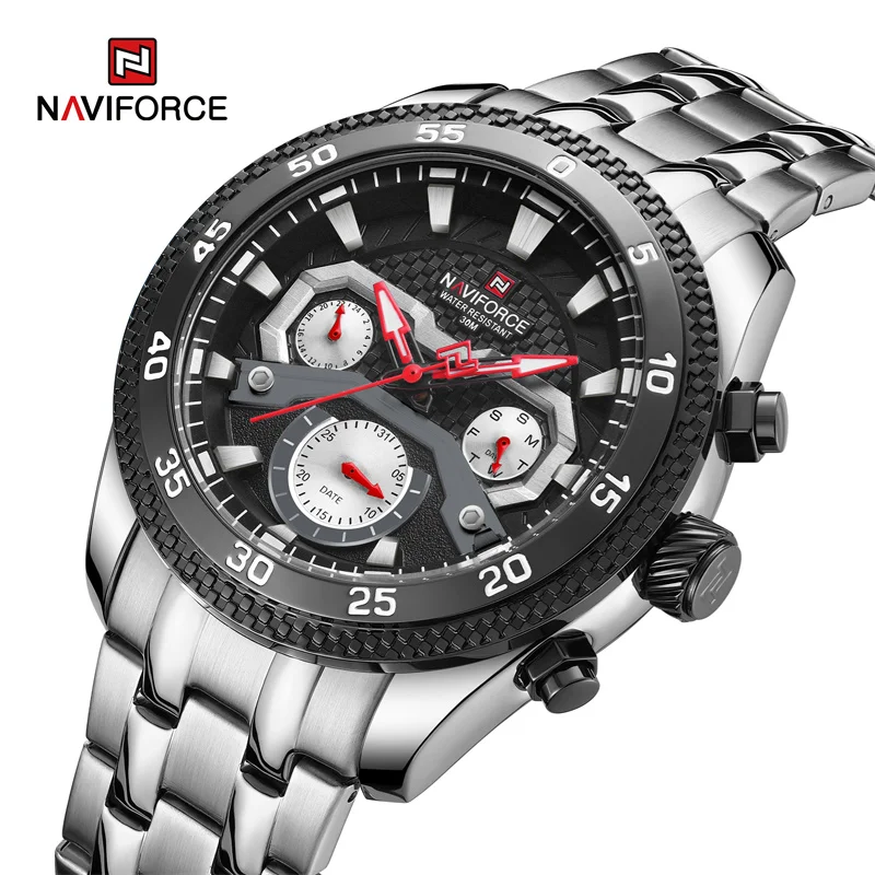 

NAVIFORCE New Fashion Watch for Men Military Waterproof Date Quartz Wristwatch With Luminous Chronograph Clock Reloj Hombre 2024