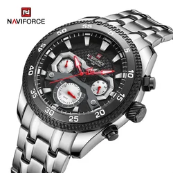 NAVIFORCE New Fashion Watch for Men Military Waterproof Date Quartz Wristwatch With Luminous Chronograph Clock Reloj Hombre 2024