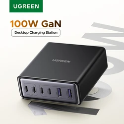 UGREEN 100W GaN Charger Desktop Laptop Fast Charger 4 in 1 Adapter For iPhone 16 15 14 Pro Max Xiaomi Samsung Tablet Macbook Air