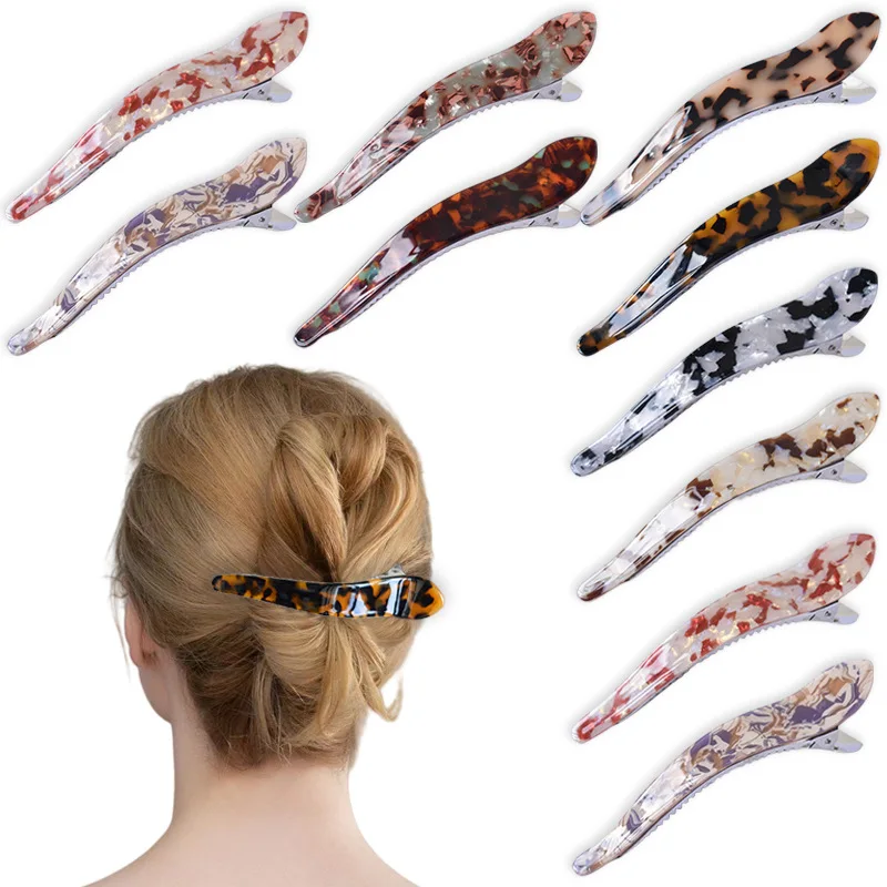 

Cross-border New Acetic Acid Material Horn Clip Simple Edge Clip Bangs Clip Broken Hairpin Tortoiseshell Disc Hair Headdress