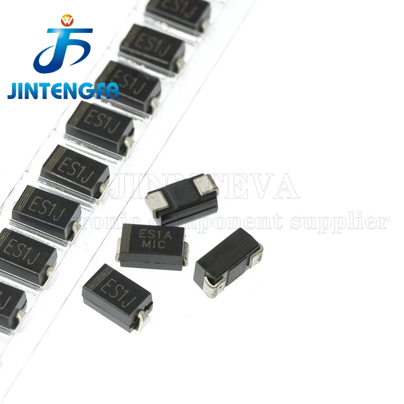 100PCS ES1D ES1G ES1J ES1M ES2D ES2G ES2J ES2M SMA DO-214AC 1A 200V 400V 600V 1000V SMD Diodes Superfast Recovery Rectifier