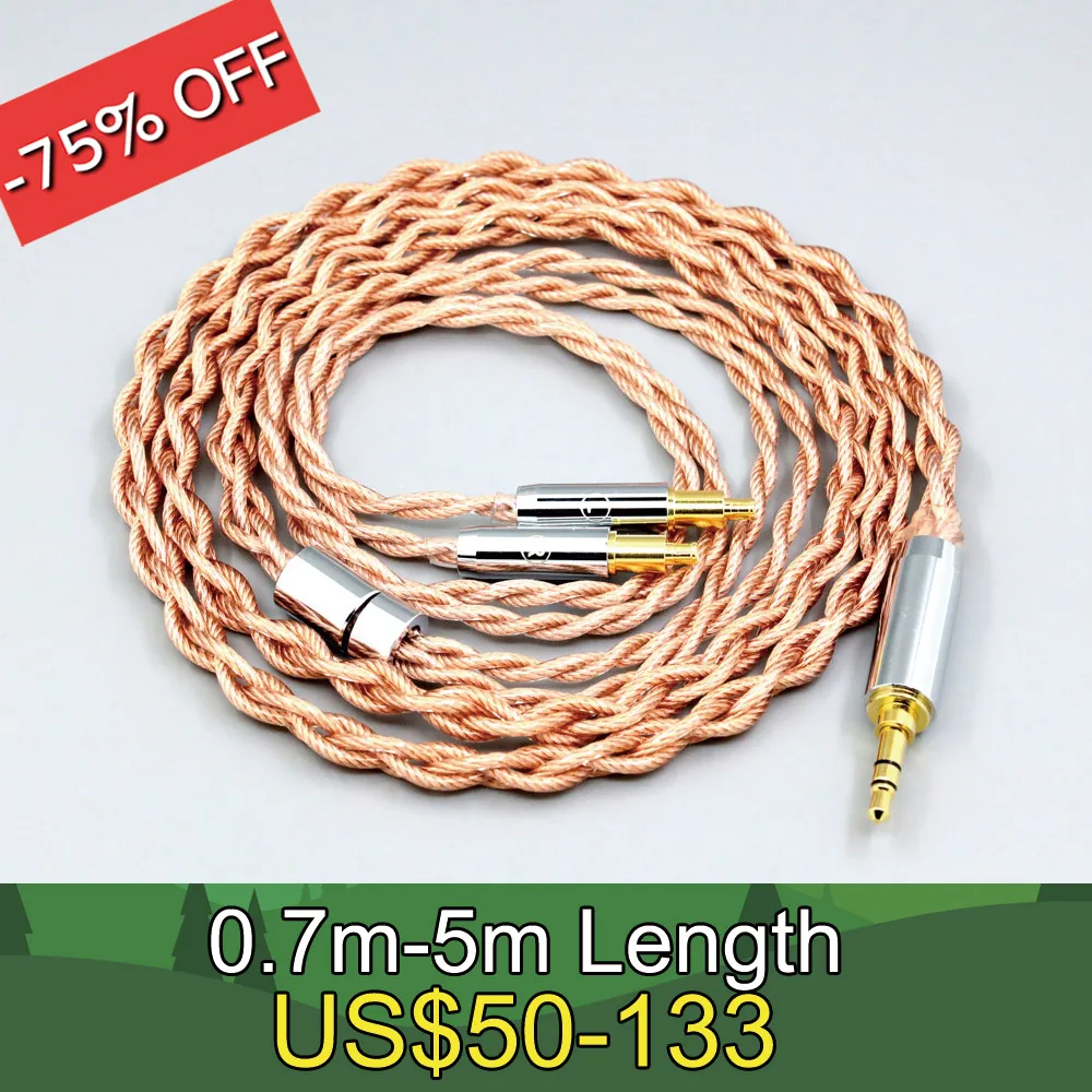 

Graphene 7N OCC Shielding Coaxial Mixed Earphone Cable For Audio Technica ATH-ADX5000 MSR7b 770H 990H A2DC LN007775