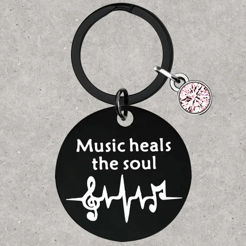 Hot Music Lover Gift Keychain Musician Theme Jewelry Key Rings Music Teachers gift