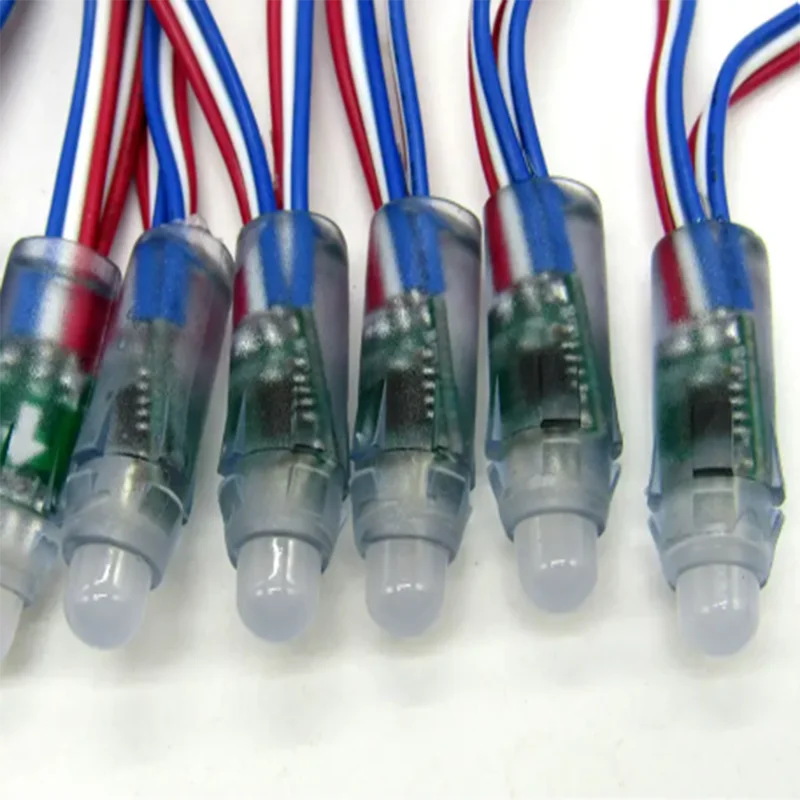 Ws2811 وحدة إضاءة ليد rgb بكسل ، وحدة تحكم بالألوان الكاملة ip67 ، واي فاي ، وحدة تحكم spi ، 5 فولت ، 6 أمبير ، مزود طاقة ، محول شاحن ، 50 VA #5