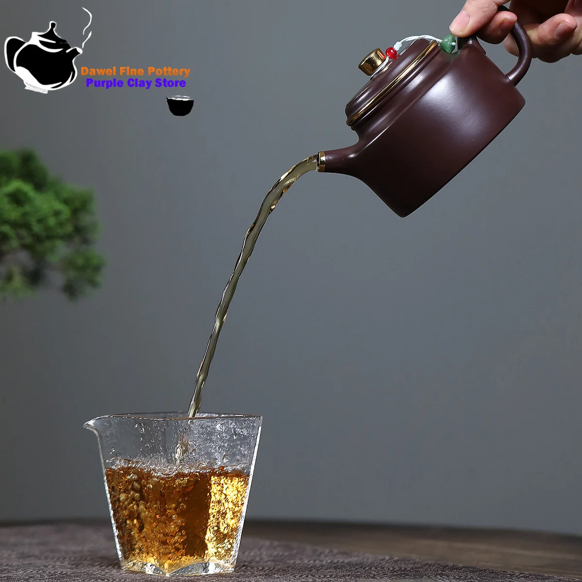 Teiera in argilla viola Yixing, minerale originale, argilla viola a cento maglie, campana tedesca, set da tè Kung Fu, teiera cinese, vaso salutare