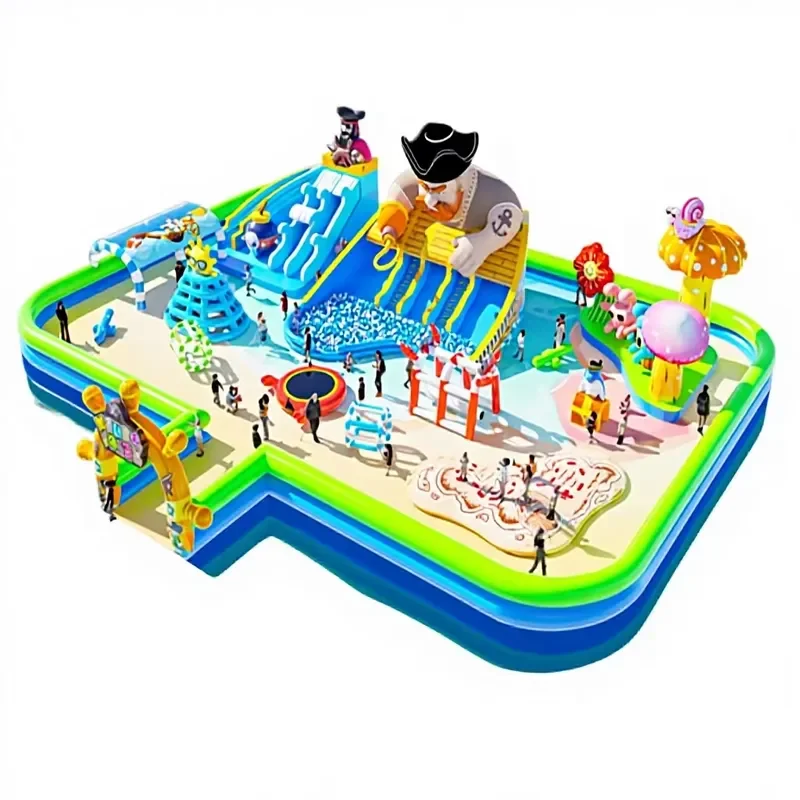 New Design Outdoor Floating Water Park Kids Commercial Large Amusement Inflatable Park for Sale