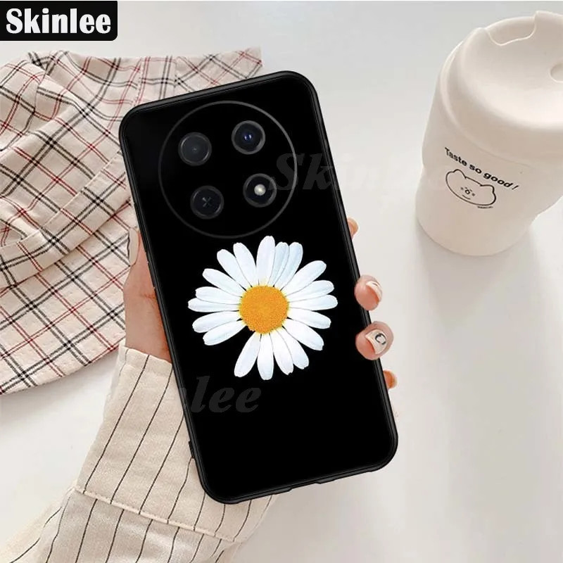 

Skinlee Case For Huawei Nova 12i Chrysanthemum Holder Silicone Shockproof Shell For Huawei Nova 12S 12 SE TPU Phone Cover