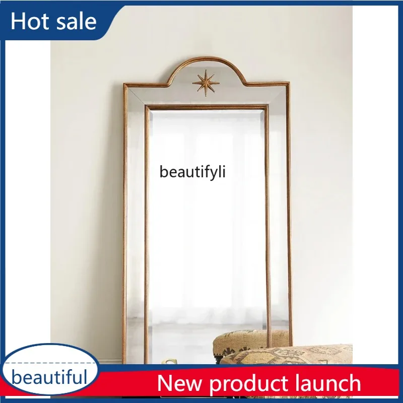 A003 European art decorative full-body mirror dressing and fitting customization, floor mirror home use