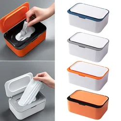 1Pcs Dustproof Wet Tissue Box with Lid Baby Nappy Wet Tissue Storage Holder Dispenser for Home Car Office Paper Tissue Organizer