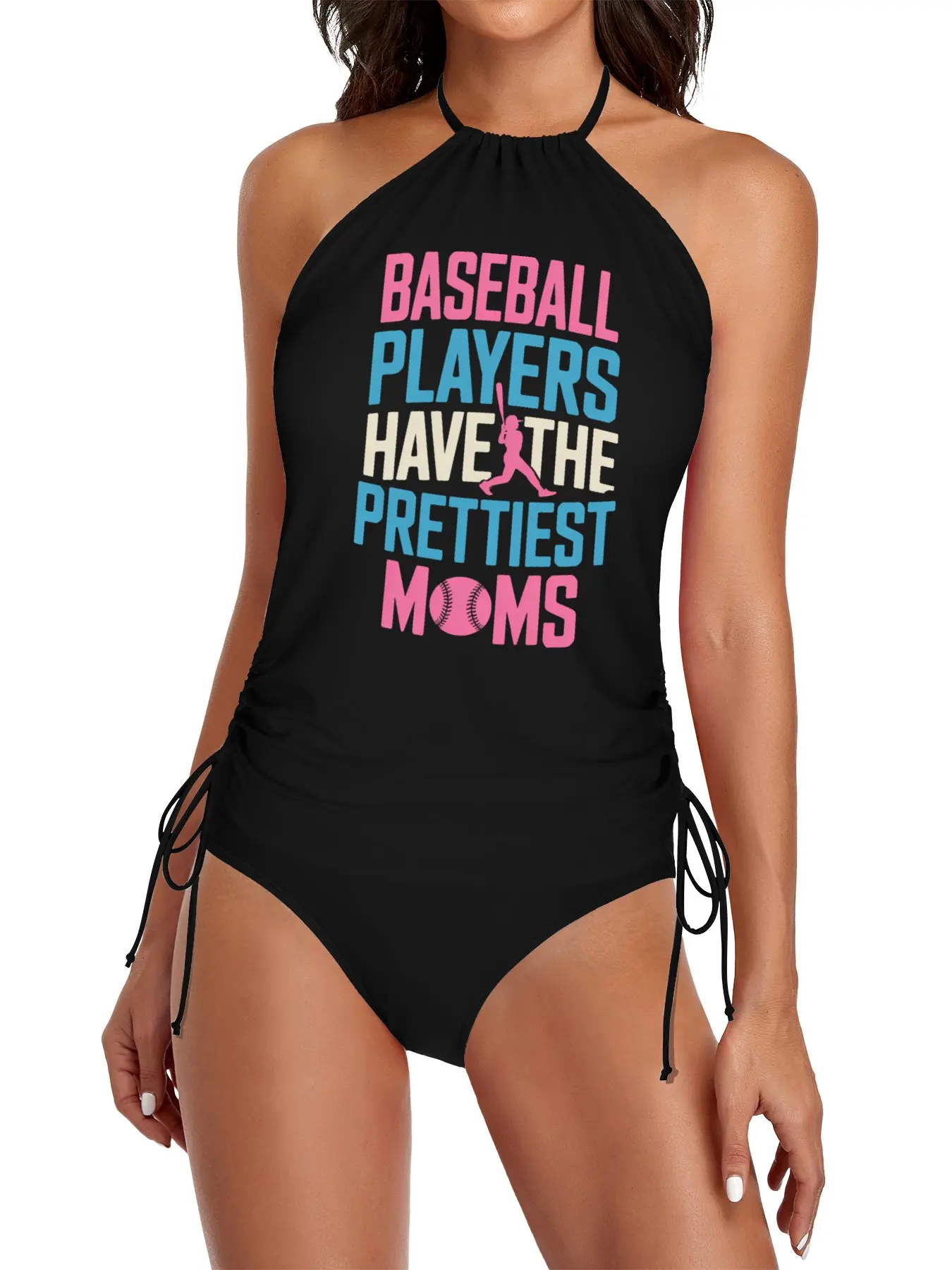 

Baseball Players Have the Prettiest Moms Lover Mother Split Swimsuit Set Women's swimsuits Beachwear black bikini Summer dress