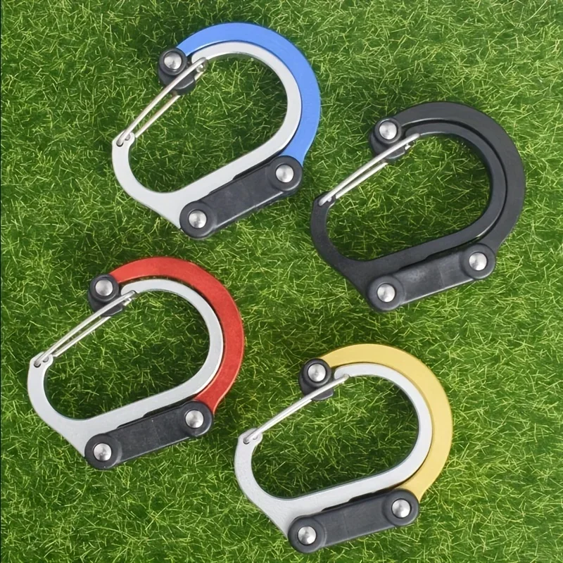 

1pc D-shaped Buckle, Multi-functional Safety Clip, Aluminum Alloy Carabiner