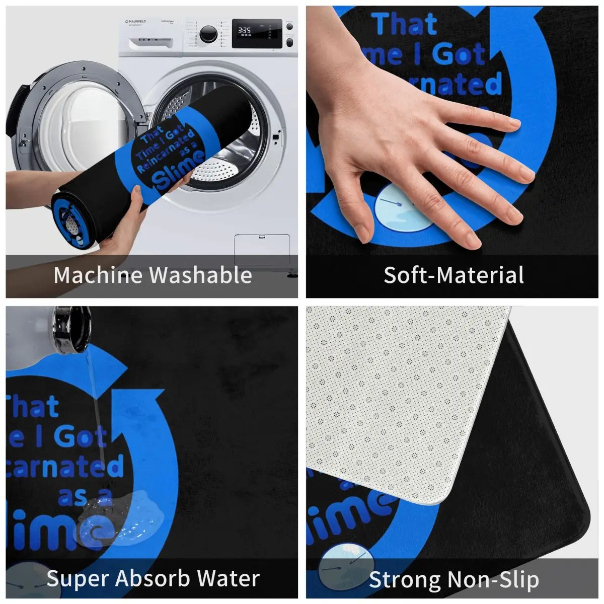 لقد تجسدت كسابق أنيمي الوحل ممسحة المطبخ مدخل المنزل الكلمة حصيرة المضادة للانزلاق السجاد البساط لشرفة مسند القدم الحصير #4