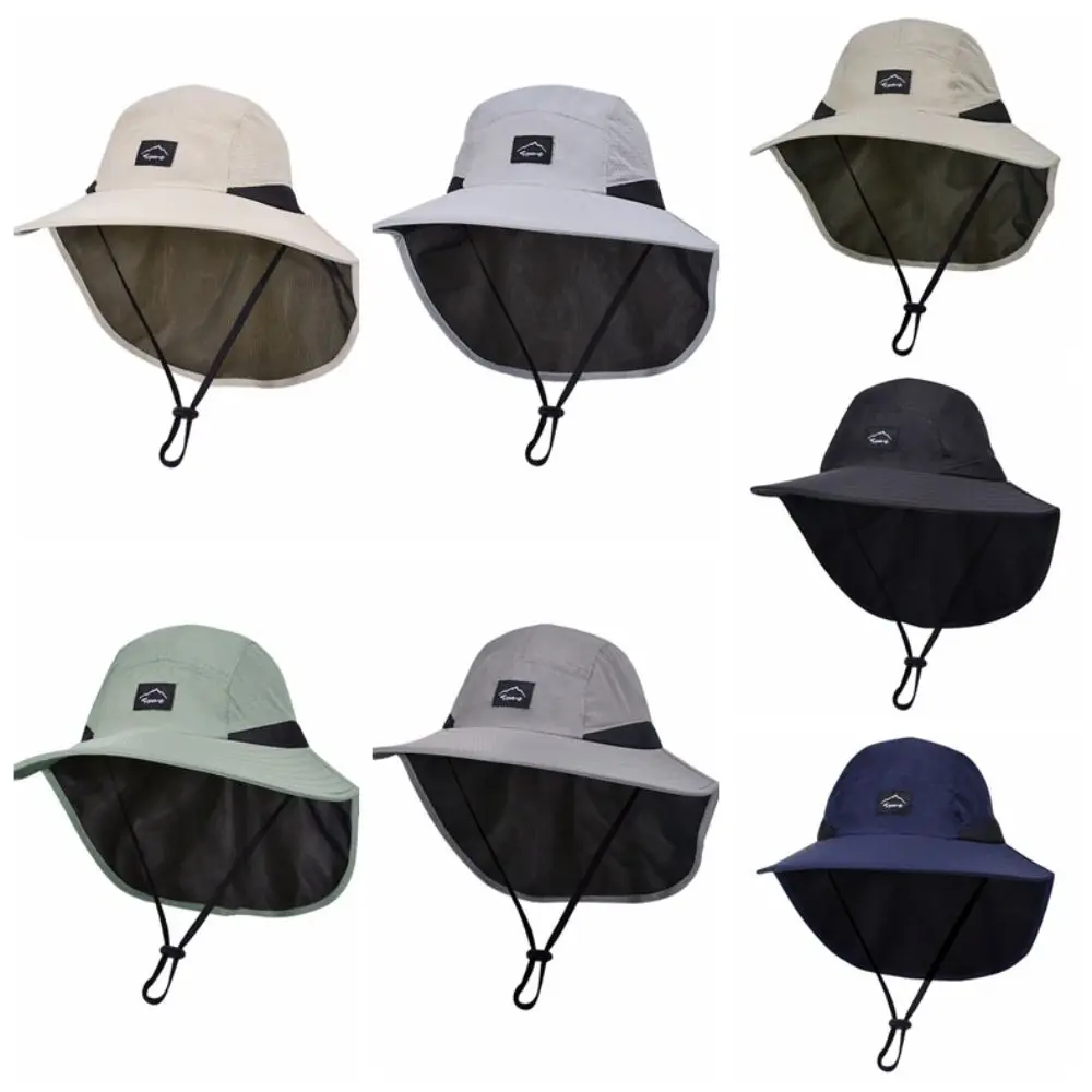 

Big Brim Shawl Children's Summer Hat Neck Ear Cover Sun Protection Kids Sunscreen Hat Breathable Anti UV Kids Beach Caps