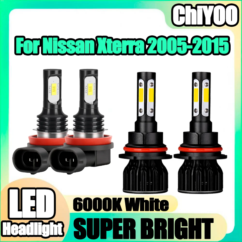 

2PCS 6000K Super White 9007 LED Headlight 20000LM Auto Head Lamps 12V Car Lights H11 LED Foglights For Nissan Xterra 2005-2015